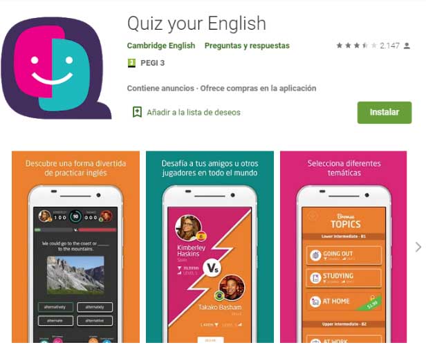 Quiz your English. Nueva app para aprender inglés de Cambridge
