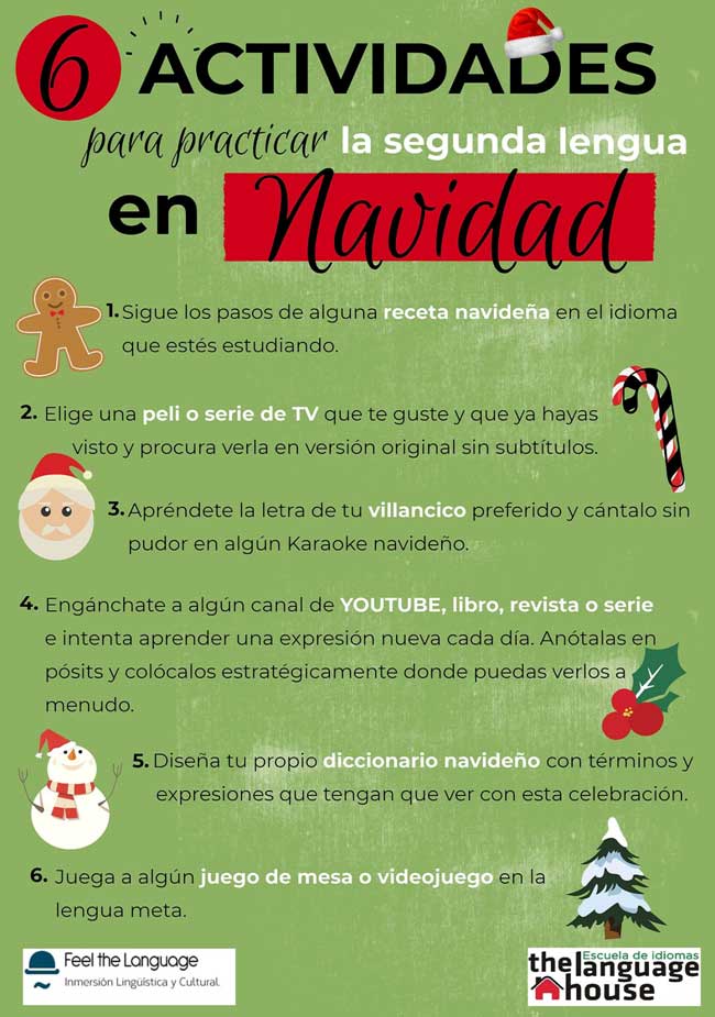 Actividades para practicar la segunda lengua en Navidad