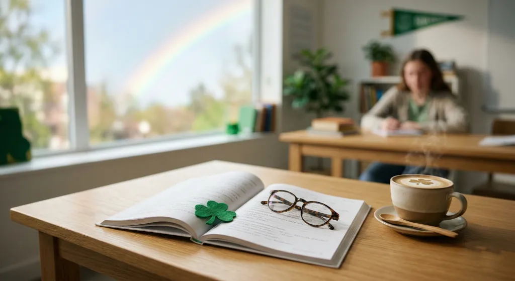 Profesores de inglés utilizando material de St Patrick's Day para preparar el examen B1 Preliminary de Cambridge.
